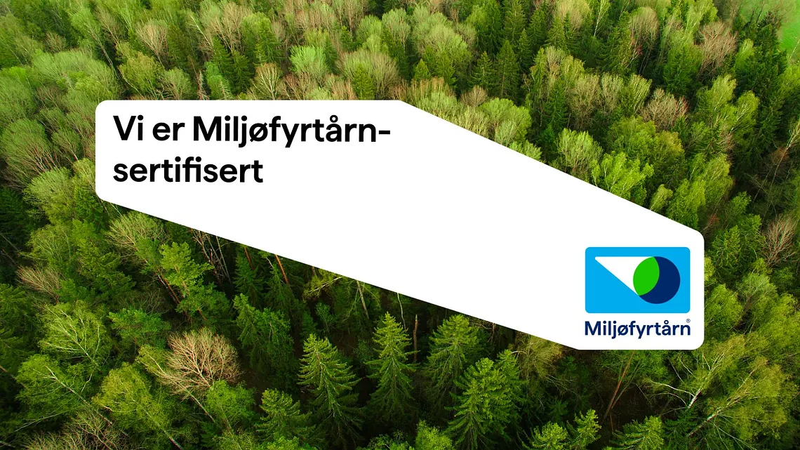 Vi er Miljøfyrtårn-sertifisert